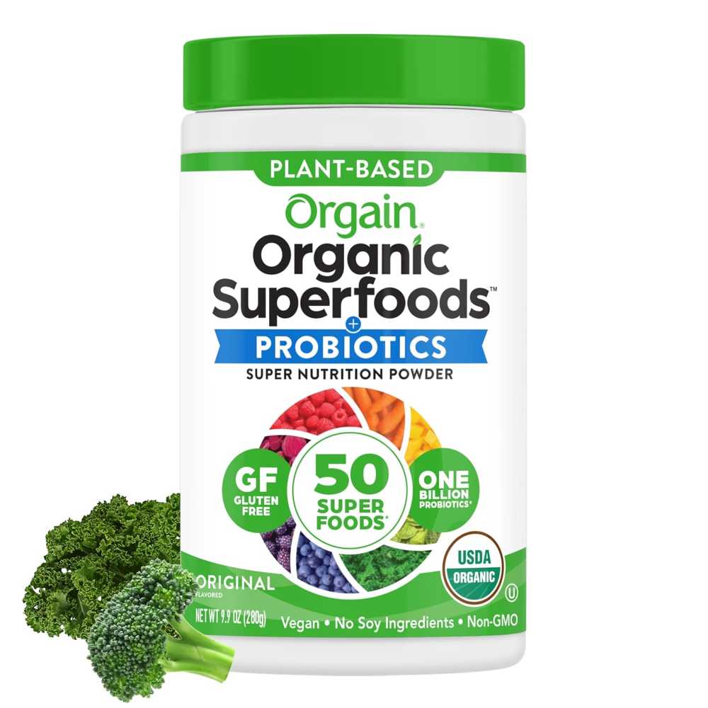 Orgain Organic Superfoods + Probiotics Powder, 9.9 oz.  (Original or Berry)