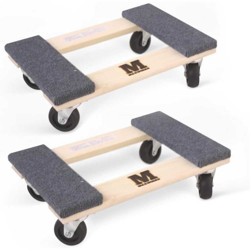 MaxWorks 1320 lb. 18" x 12" Hardwood Moving Dolly Pair