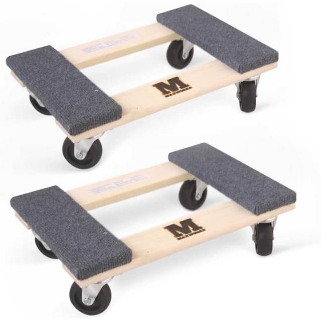 MaxWorks 1320 lb. 18" x 12" Hardwood Moving Dolly Pair