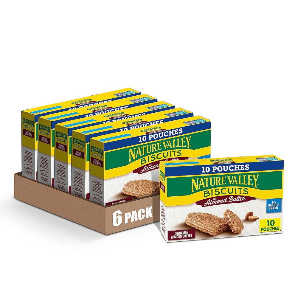 60-Pouches Nature Valley Biscuit Sandwiches (Cinnamon Almond Butter)