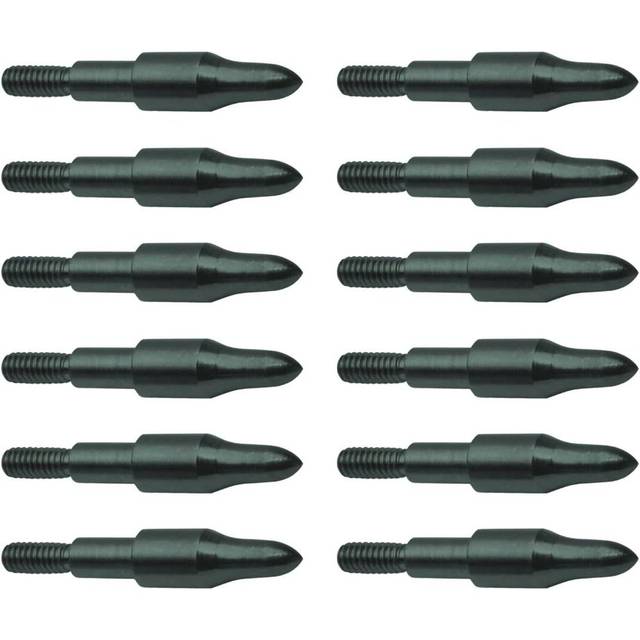 12-Pack New Archery Products 3D Point Field Tips (9/32", 125 Grain)