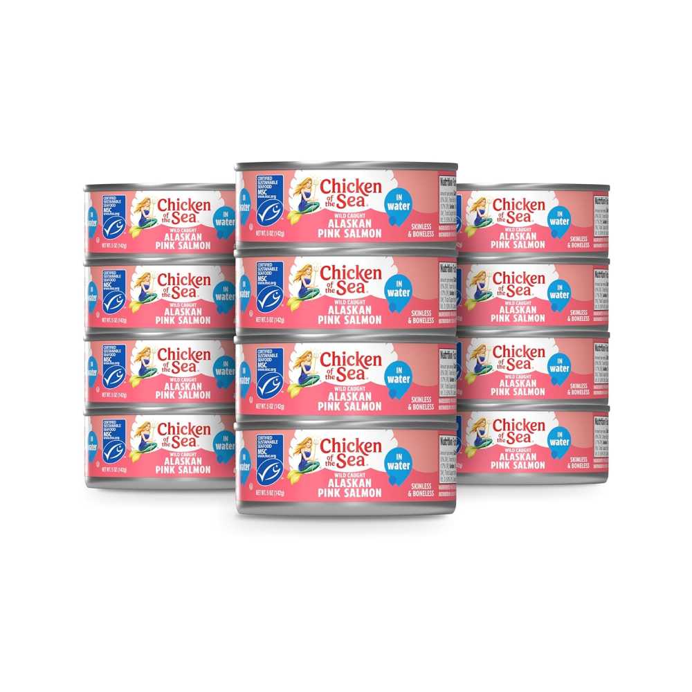 YMMV: 12-Pack Chicken of the Sea Canned Alaskan Pink Salmon, 5 oz. ($1.17 / Can)
