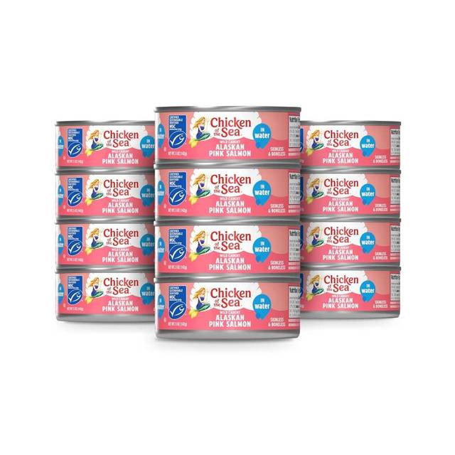 YMMV: 12-Pack Chicken of the Sea Canned Alaskan Pink Salmon, 5 oz. ($1.17 / Can)