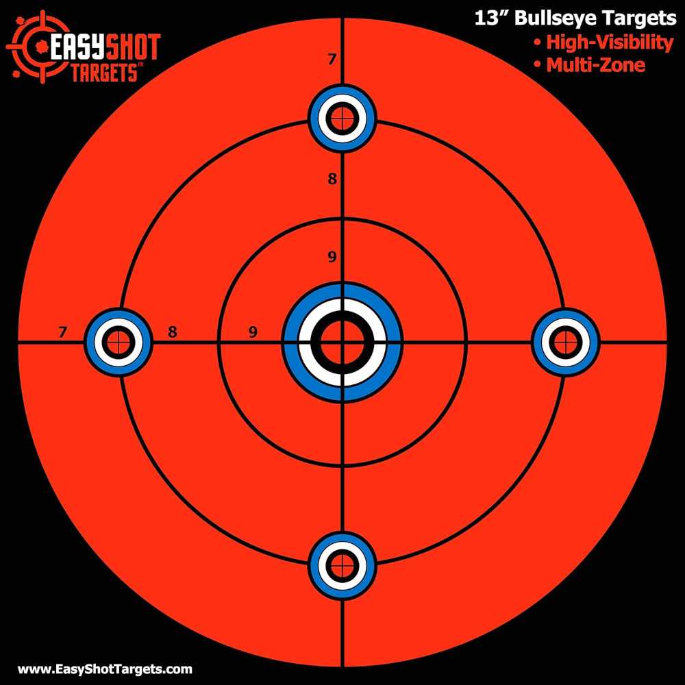 100-Pack EasyShot 13" High-Contrast Bullseye Targets