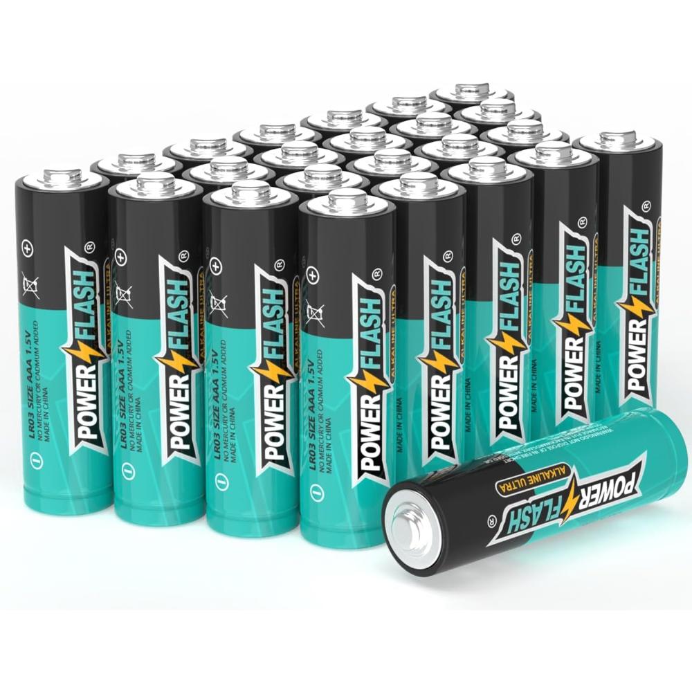 24-Pack Power Flash Alkaline AAA Batteries