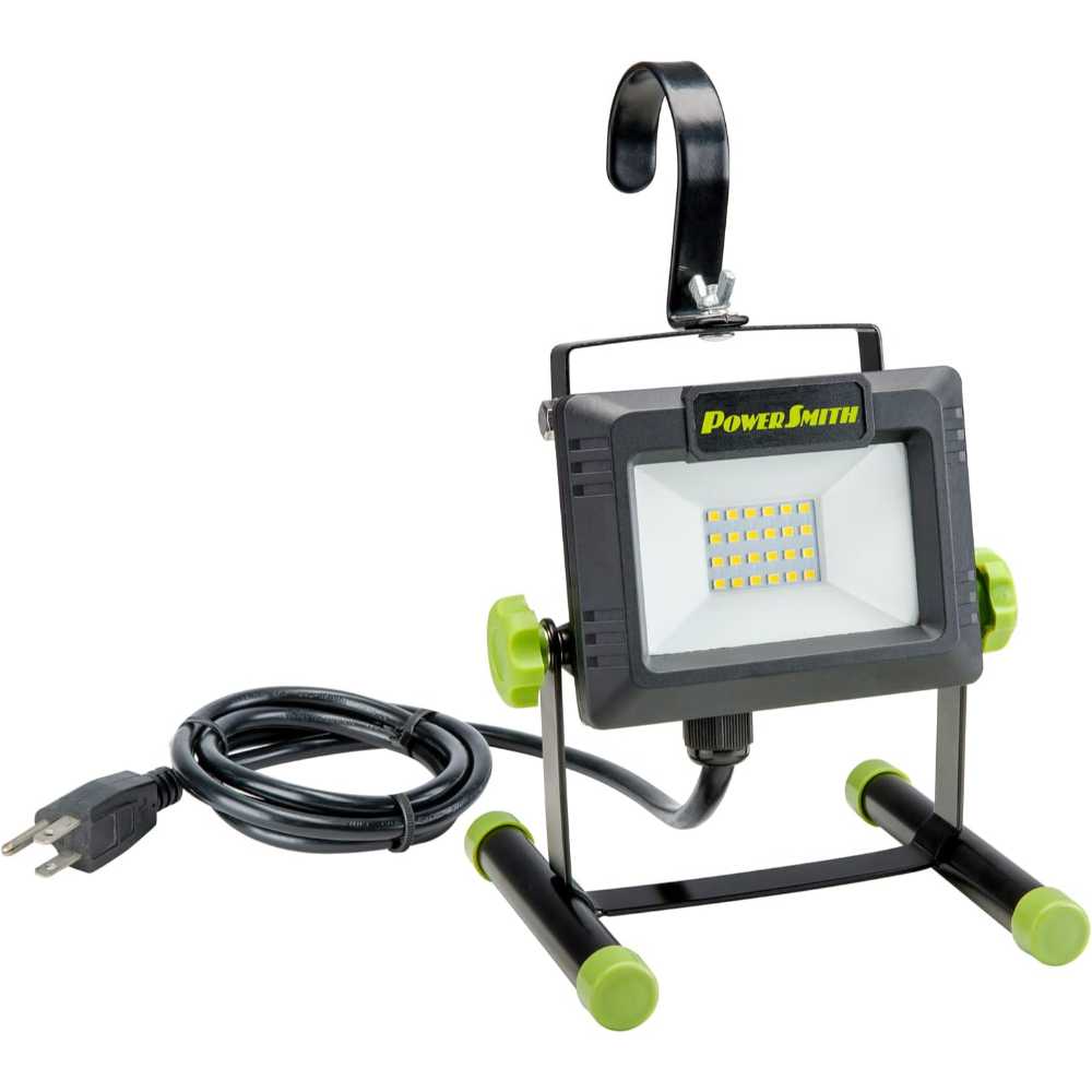PowerSmith 2000-Lumen Portable LED Work Light w/ Metal Stand & Sealed Power Switch