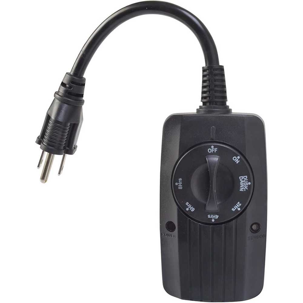 Southwire Woods Outdoor 2-Outlet 24-Hour Mechanical Timer w/ Photocell Sensor