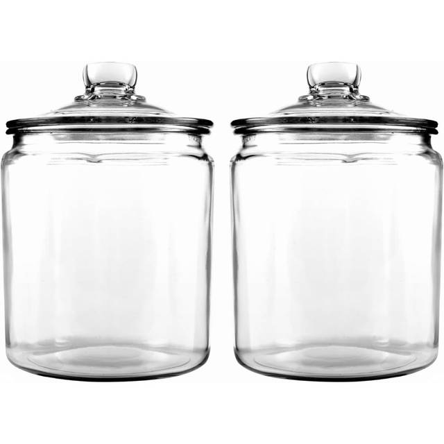 2-Pack Anchor Hocking 1/2 Gallon Heritage Hill Glass Jar w/ Lid