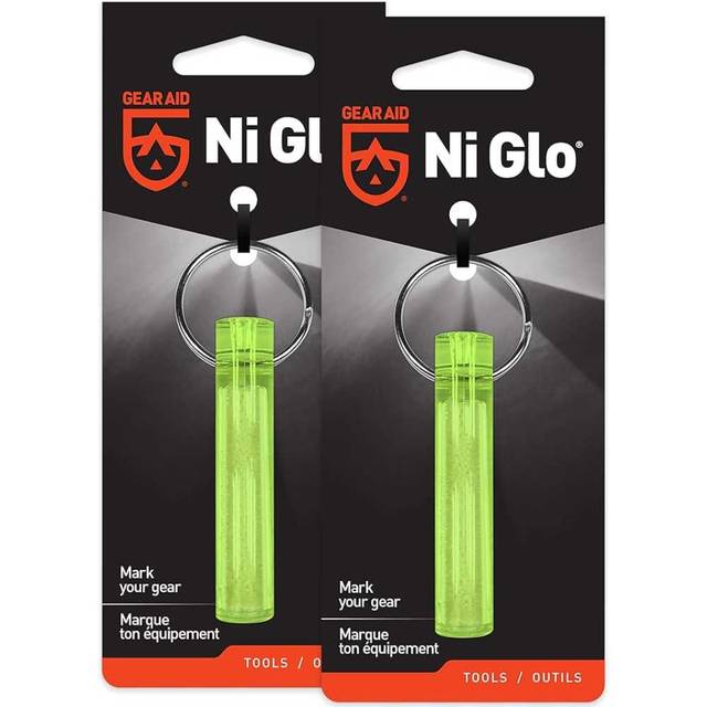 2-Pack GEAR AID Ni Glo 2” UV Rechargeable Glowing Gear Marker