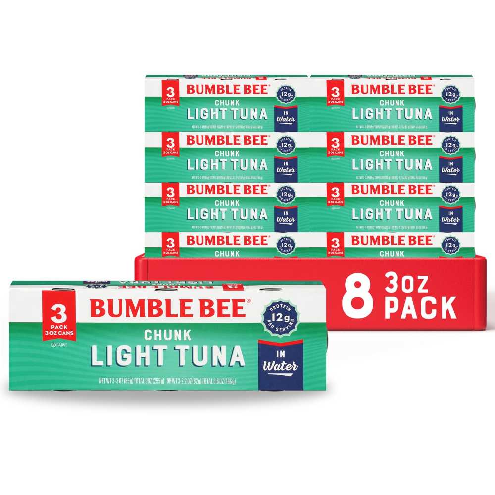 24-Pack Bumble Bee Chunk Light Tuna In Water, 3 oz.