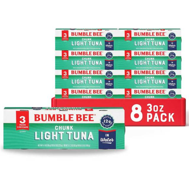 24-Pack Bumble Bee Chunk Light Tuna In Water, 3 oz.