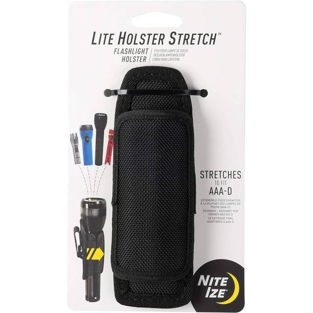 Nite Ize Lite Holster Stretch Universal Flashlight Holster w/ 360° Rotating Flex Clip