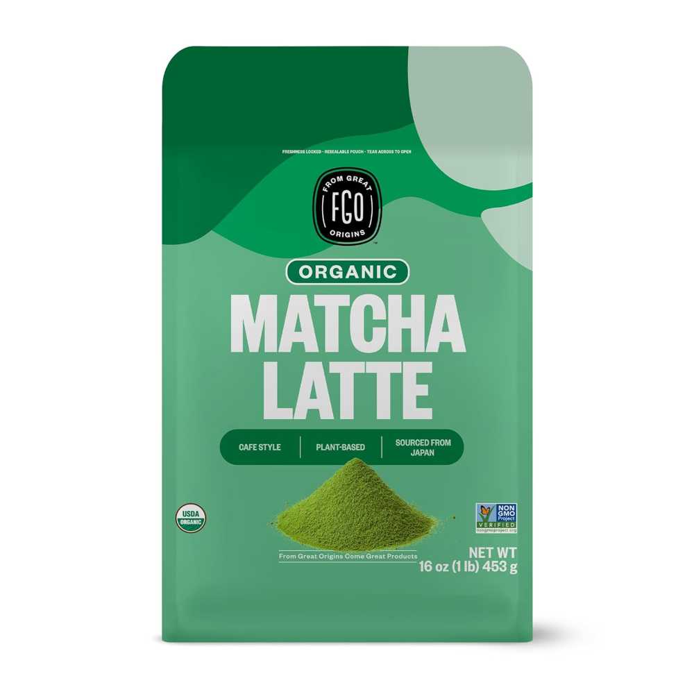 FGO Organic Matcha Latte Powder, 16 oz.