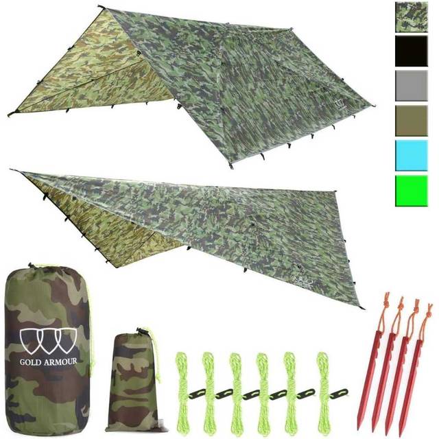 Gold Armour Camoflauge Hammock Rainfly Tarp (10' x 8')
