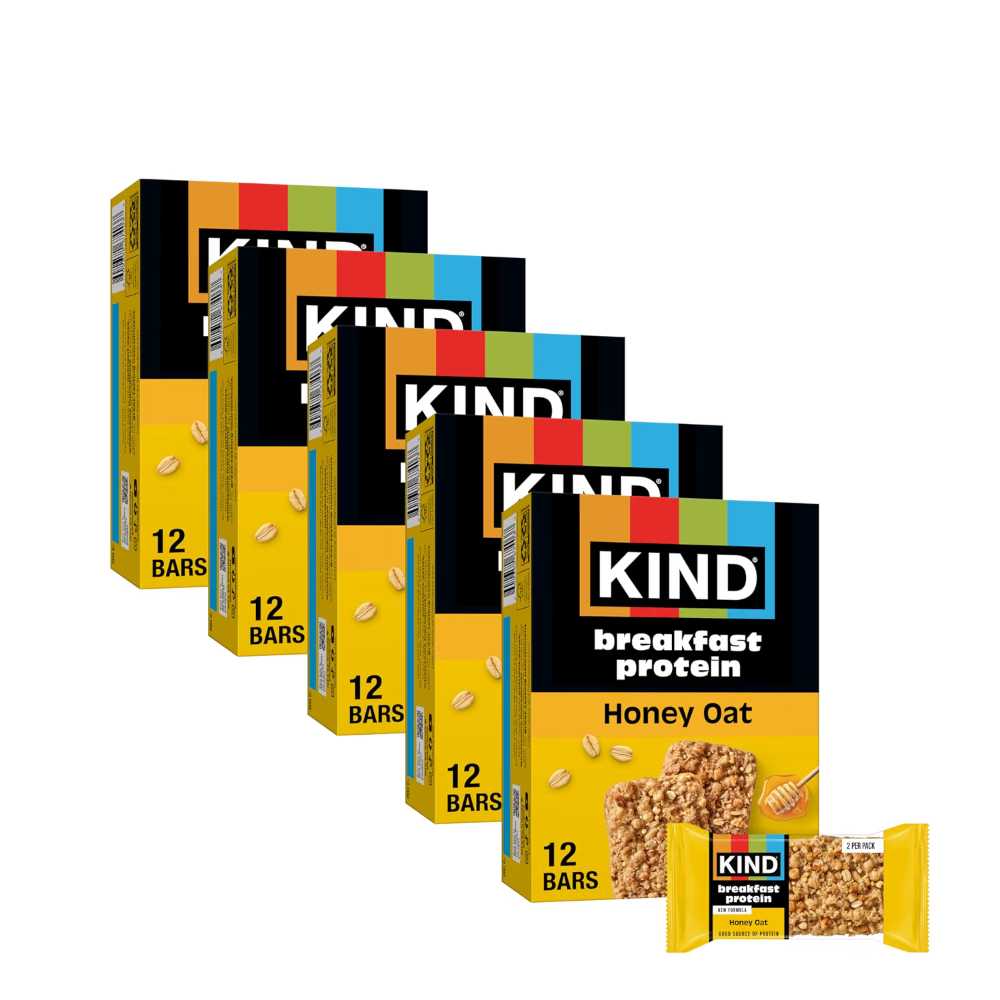 30-Pack (60 Bars) KIND Breakfast Protein Bars (Honey Oat)