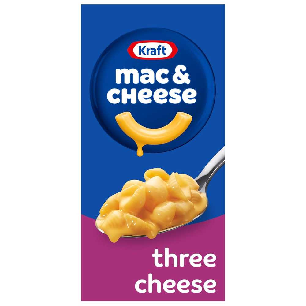 Kraft Three Cheese Mac & Cheese Dinner, 7.25 oz.