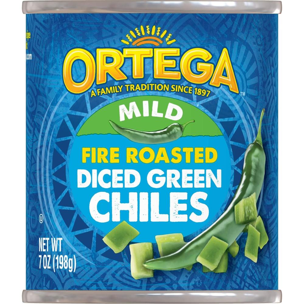 24-Pack Ortega Fire Roasted Diced Green Chiles, Mild, 7 oz.