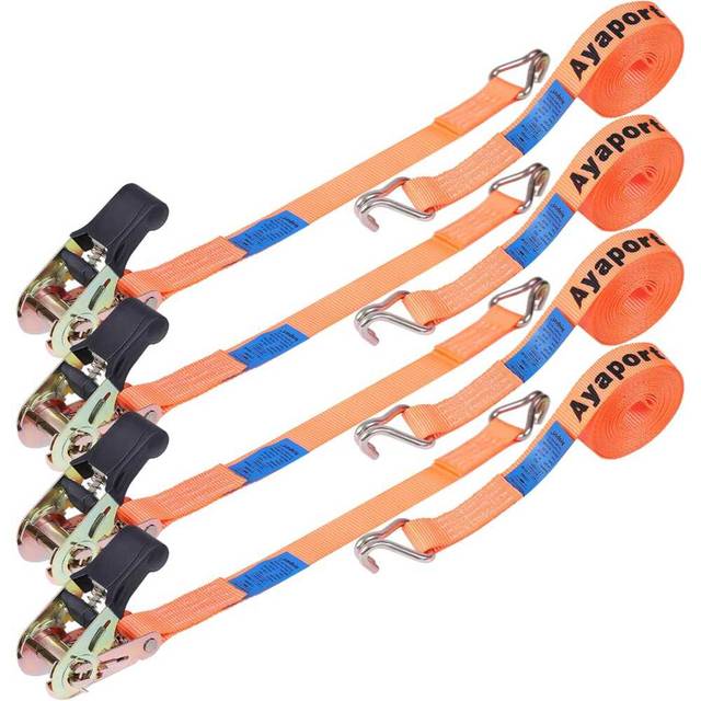 4-Pack Ayaport 14.7' Ratchet Tie Downs Straps