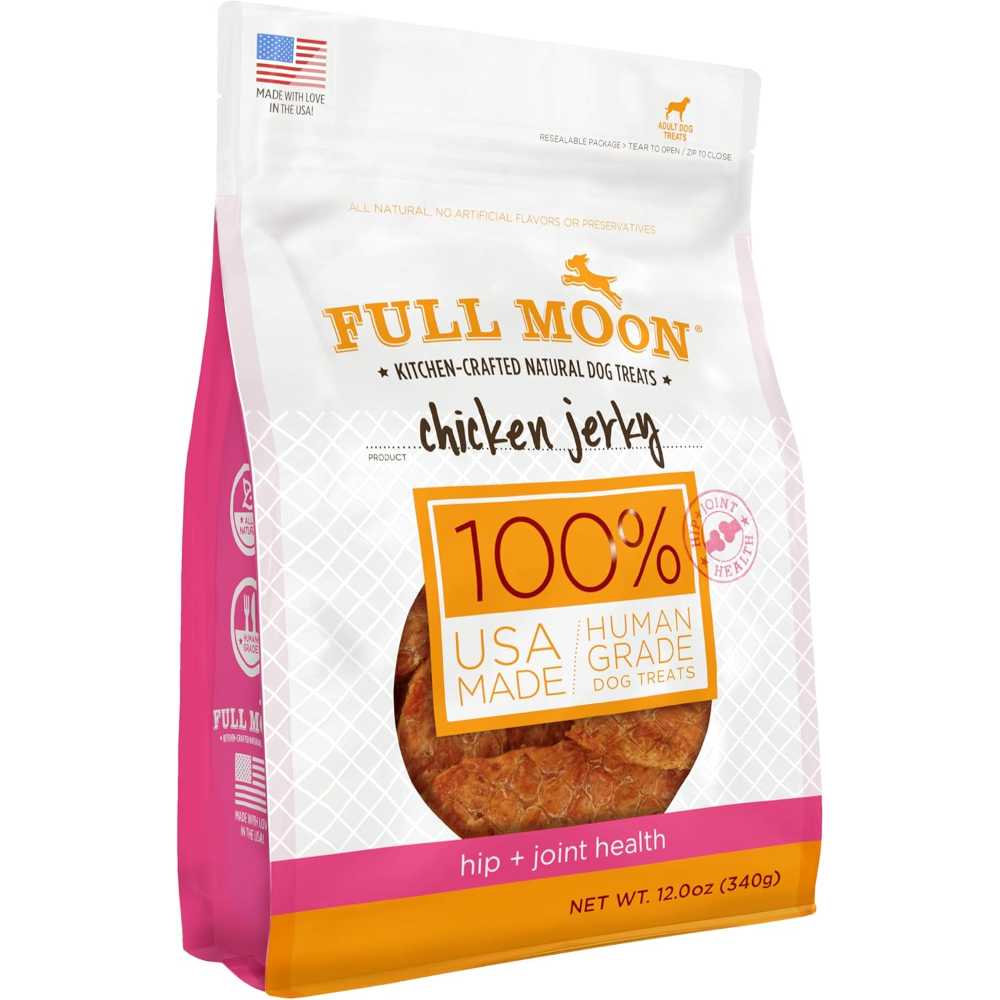 Full Moon Hip & Joint Chicken Jerky Human-Grade Dog Treats, 12 oz.
