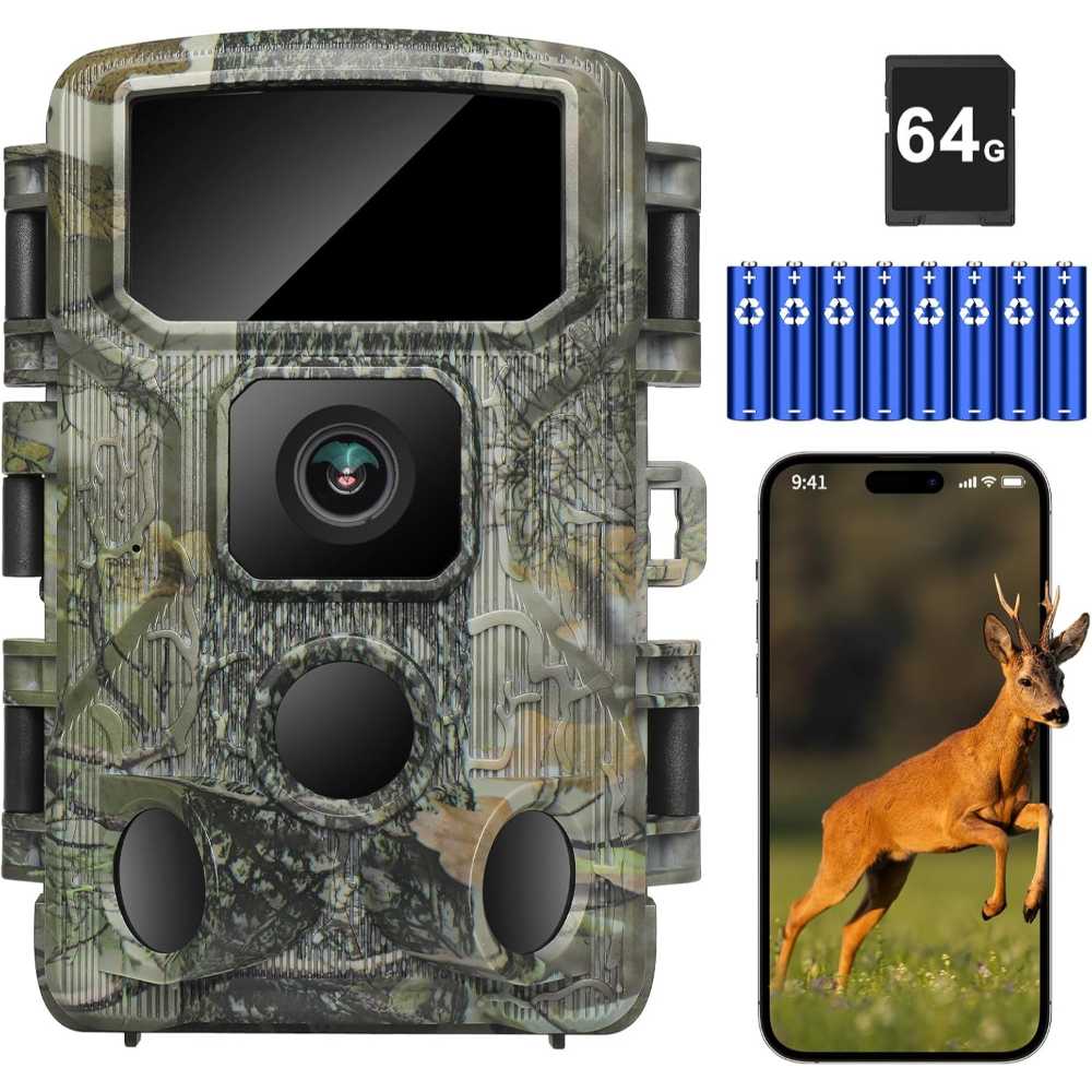 KJK 4K 64MP Wi-Fi Trail Camera