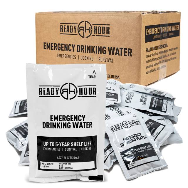 Today Only: 64-Pack Ready Hour Emergency Water Pouch