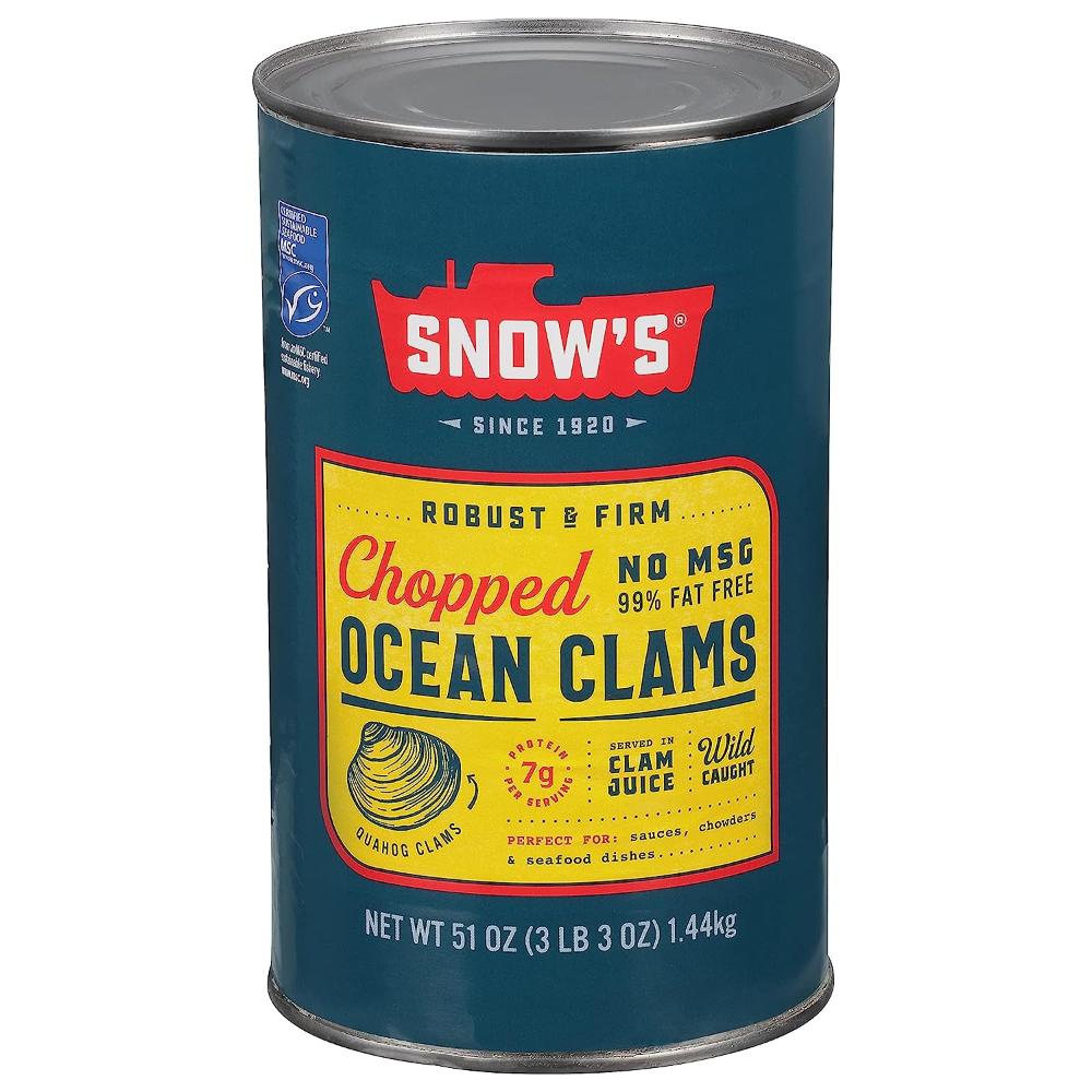Snow's Ocean Chopped Clams Canned, 51 oz.