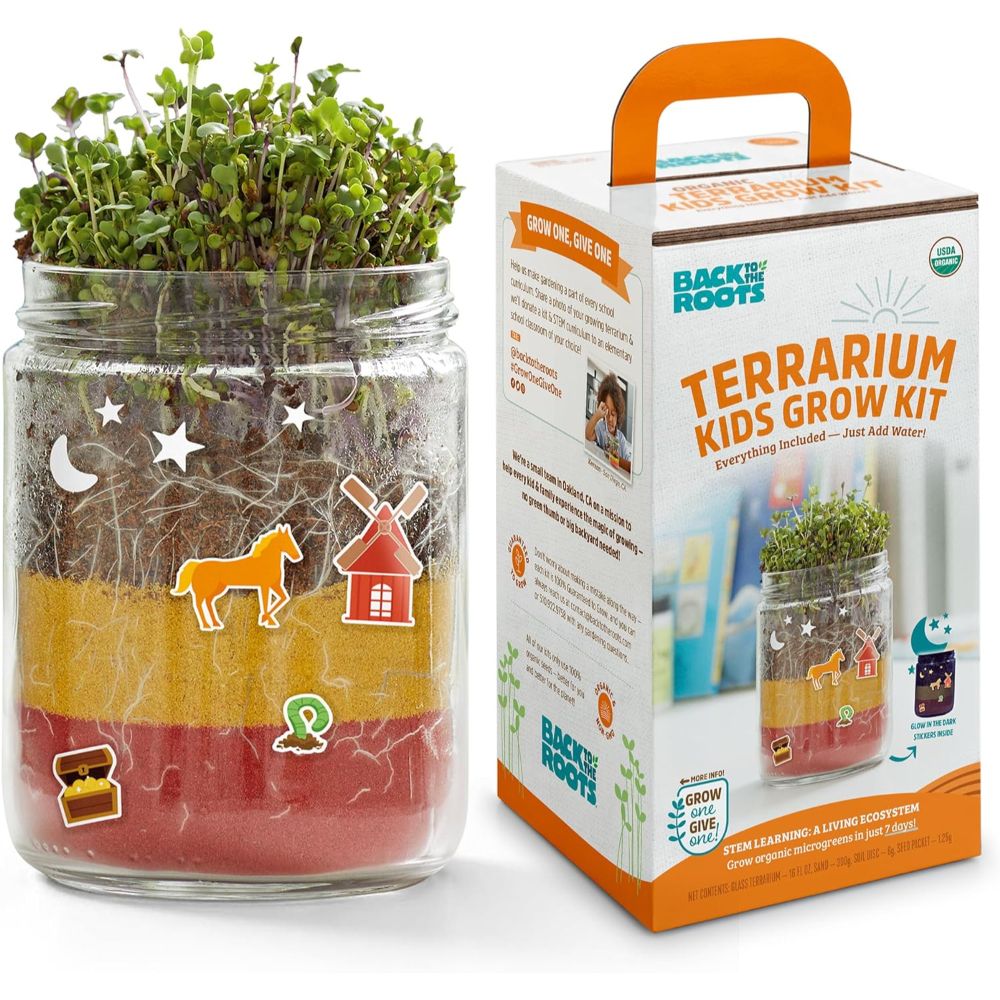 Back to the Roots Organic Microgreens Terrarium Grow Kit