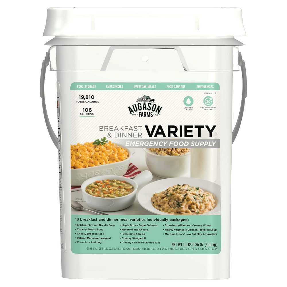 Augason Farms Breakfast and Dinner Variety Pail