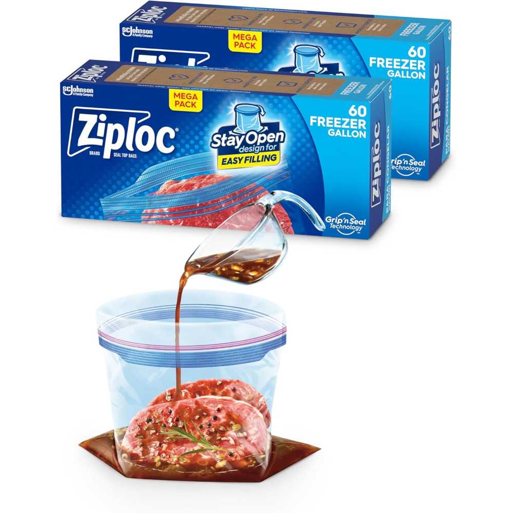 120-Pack Ziploc Gallon Freezer Bags