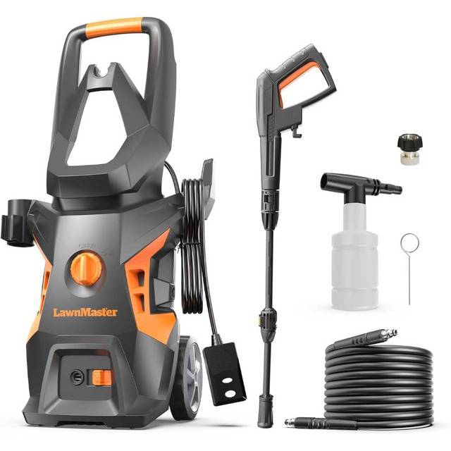 LawnMaster Electric Pressure Washer w/ Foam Bottle (1.4 GPM, 2100 PSI)