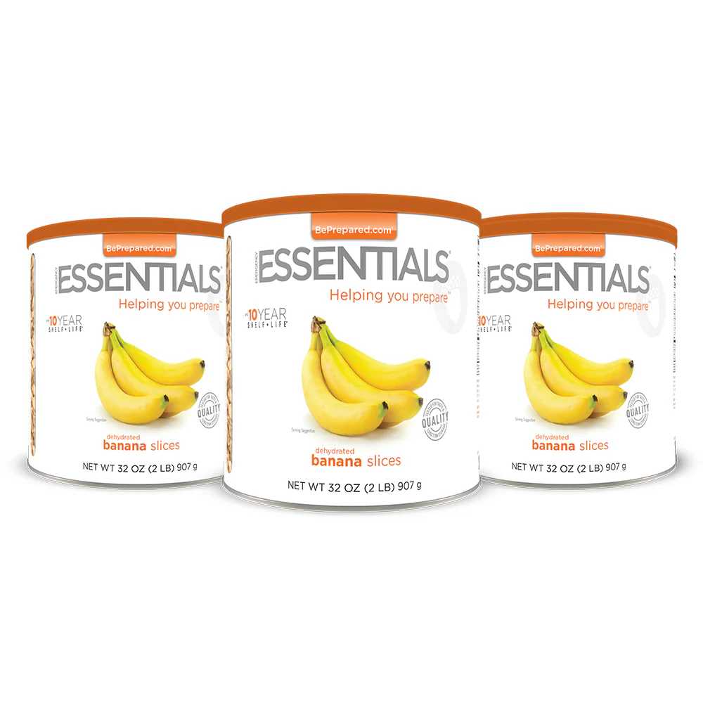 3-Pack Dehydrated Banana Slices #10 Can ($8.24 / Can)