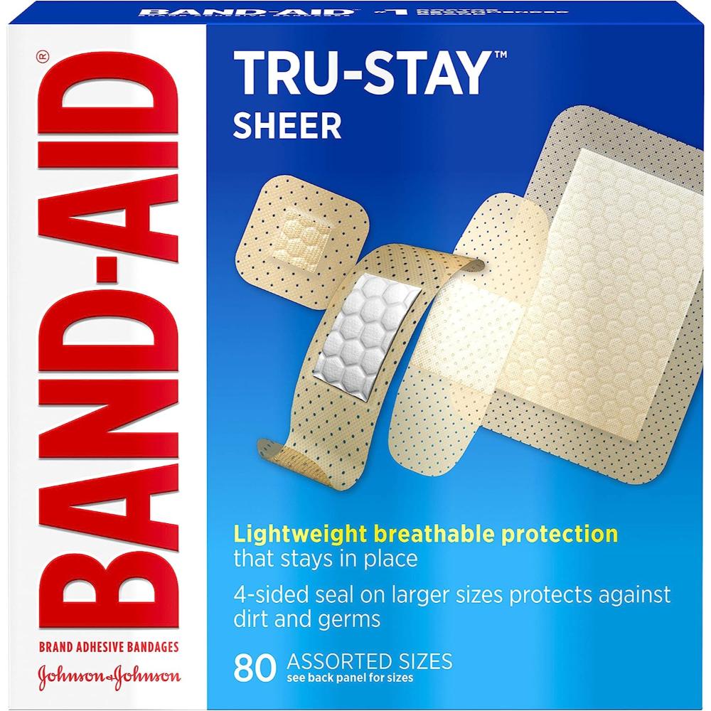 2-Pack 80-Count Band-Aid Tru-Stay Sheer Bandages (Assorted Sizes)