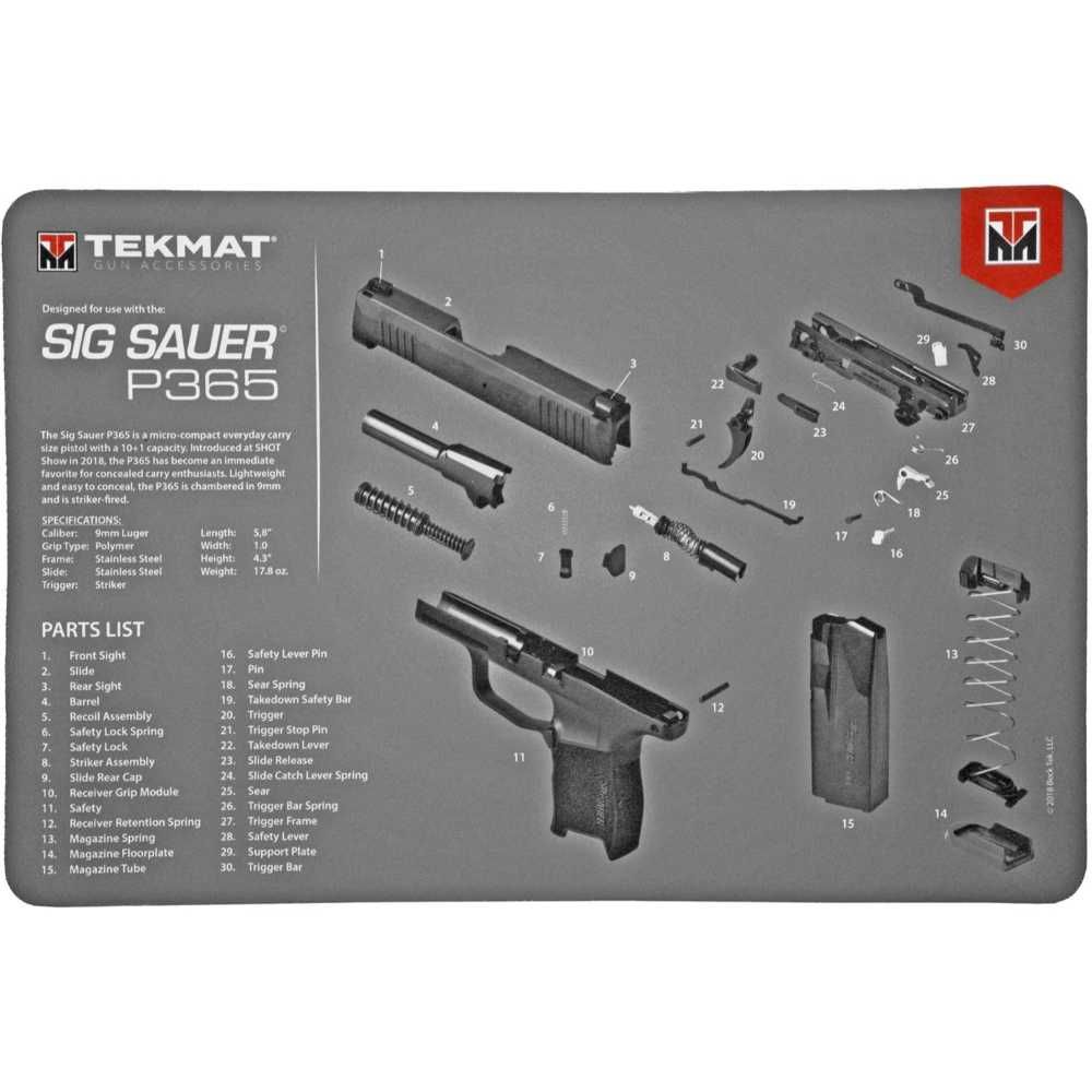 TekMat Sig Sauer P365 Gun Cleaning Mat