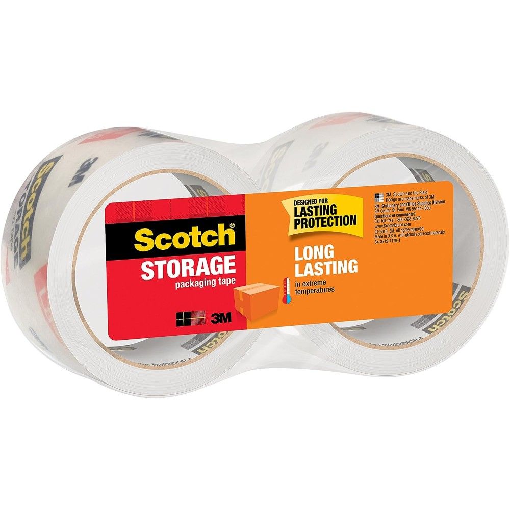 2-Pack Scotch Long Lasting Weather Extreme Storage and Packing Tape (1.88" x 54.6 yd.)