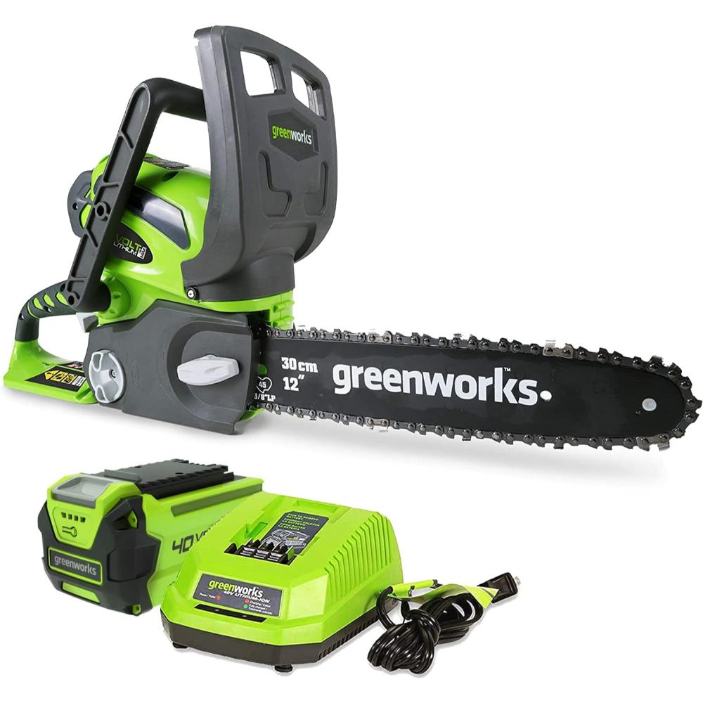 Prime: Greenworks 40V 12" Cordless Chainsaw w/ Battery + Charger