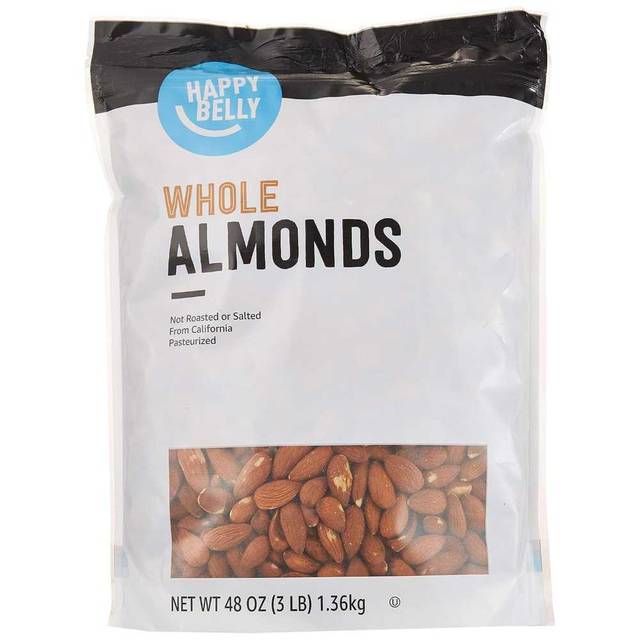 Happy Belly Whole Raw Almonds, 48 oz.