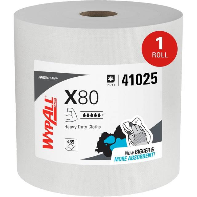 WypAll PowerClean X80 Heavy Duty Clothes Jumbo Roll (455 Sheets)