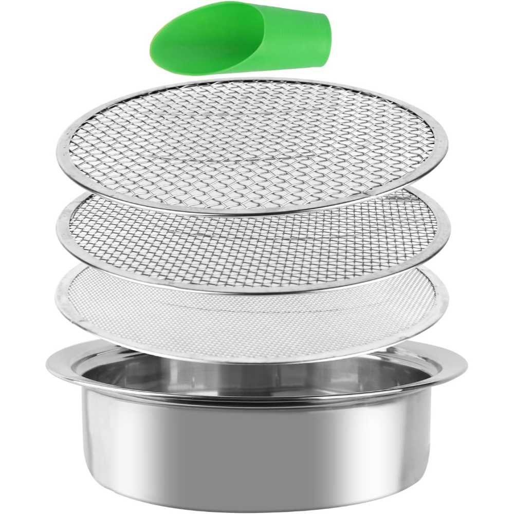 AKAKD Stainless Steel Garden Sieve & Soil Sifter Tool