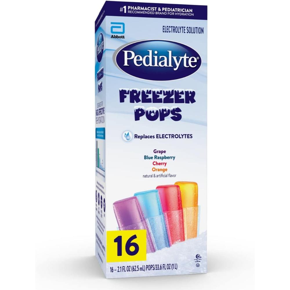 16-Pack Pedialyte Electrolyte Solution Freezer Pops (Variety Pack)
