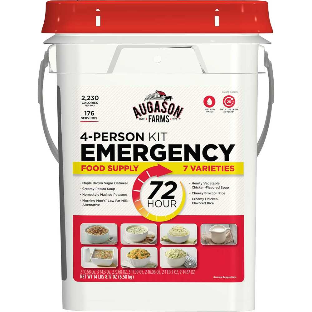 Augason Farms 4-Person 72-Hour Food Pail (2,203 Calories Per Day Per Person)