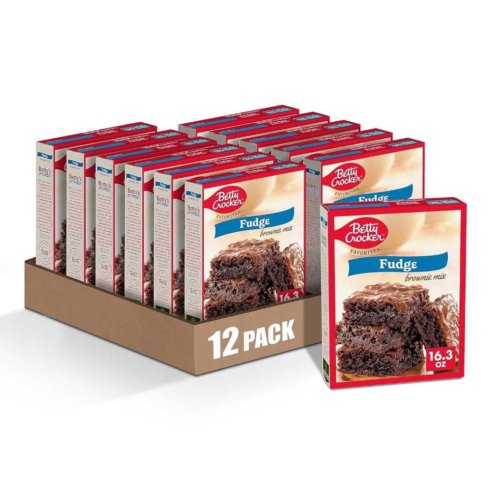 12-Pack Betty Crocker Fudge Brownie Mix, 16.3 oz.