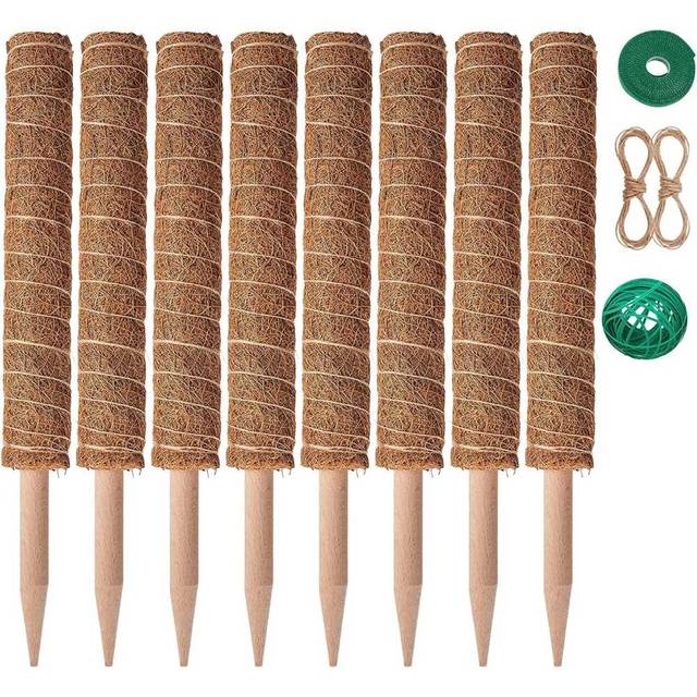 8-Pack Eibikdi 17" Coir Moss Poles for Plants