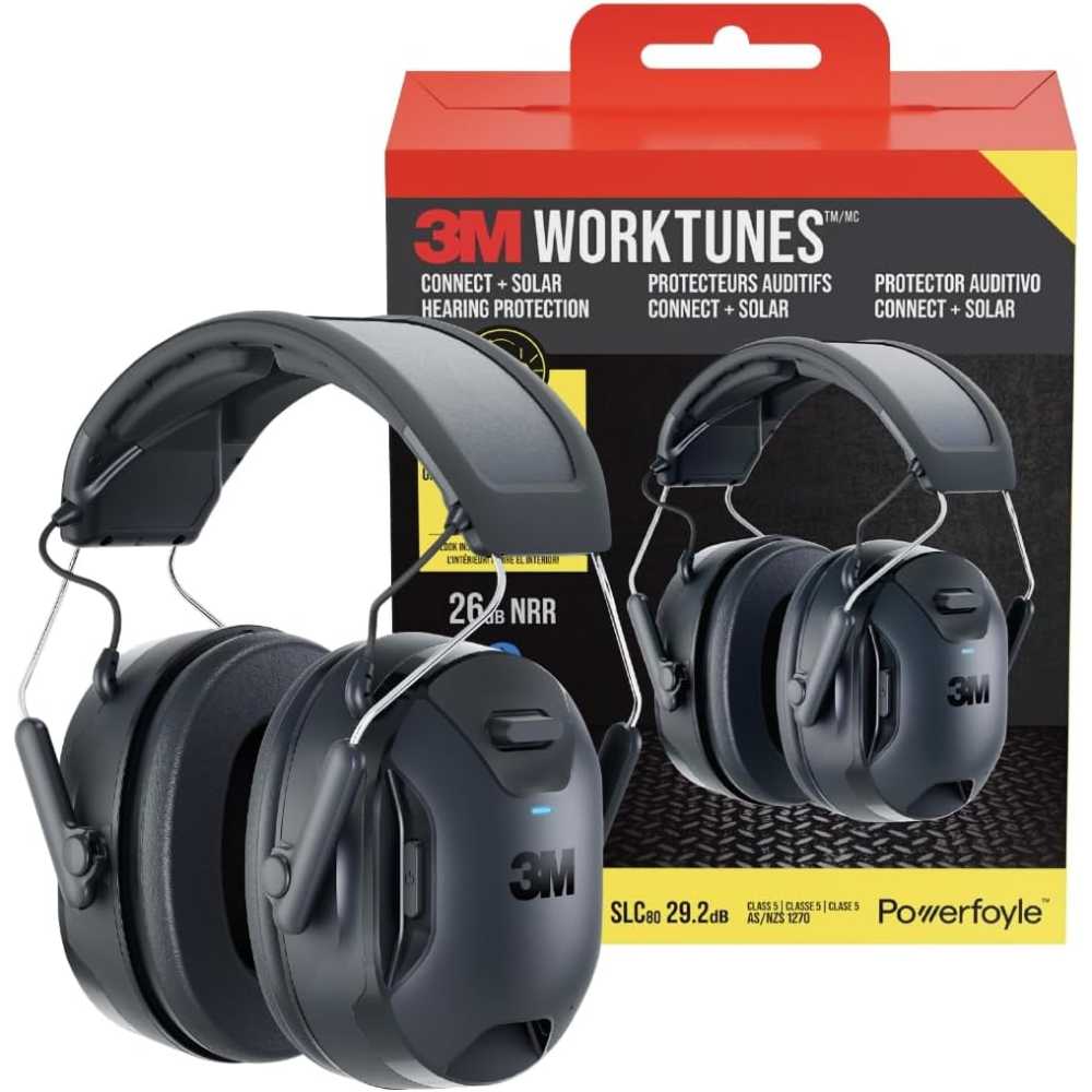 3M WorkTunes Connect + Solar Hearing Protector w/ Bluetooth