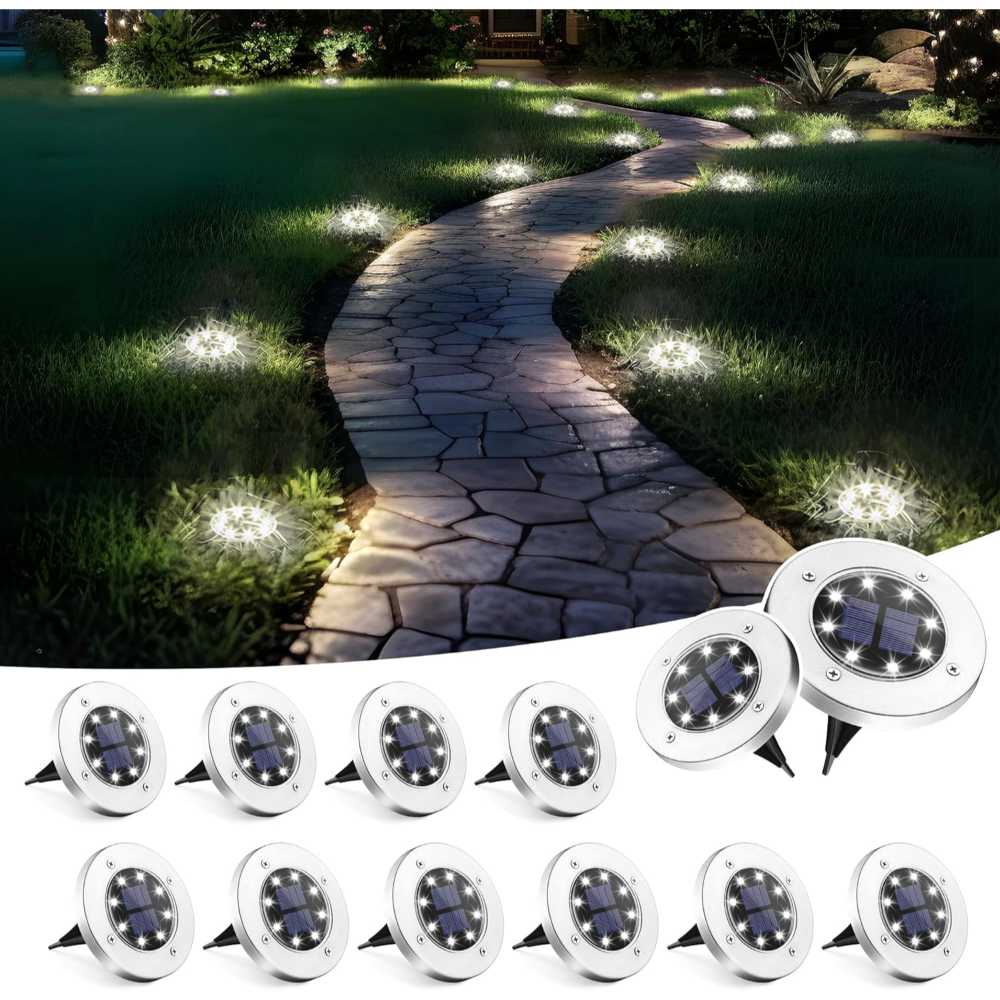12-Pack Solpex Solar Ground Lights