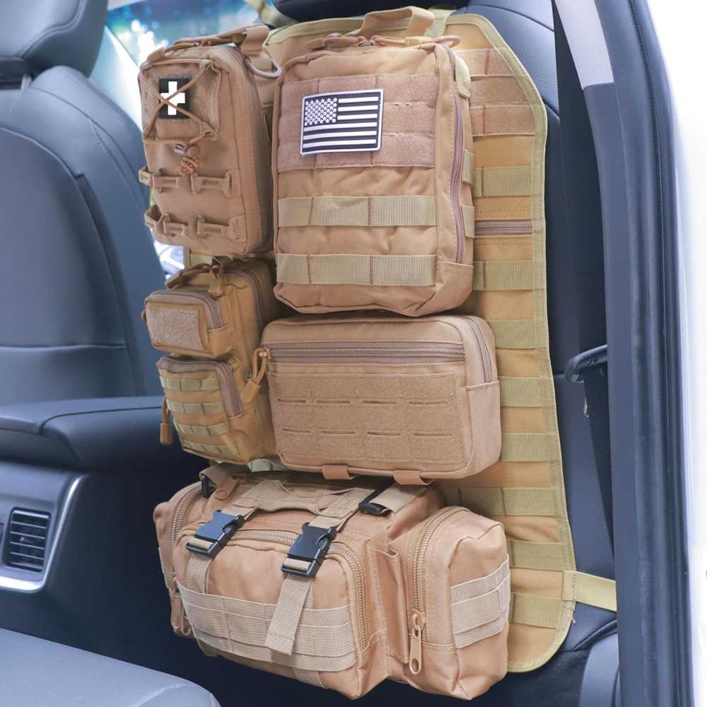 MOLLE Seat ​Back Organizer w/ 5x Detachable Pouches