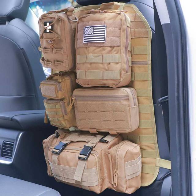 MOLLE Seat Back Organizer w/ 5x Detachable Pouches