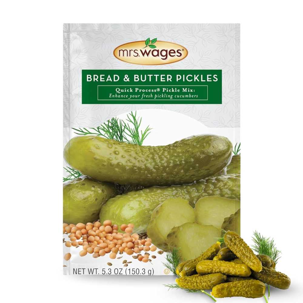 12-Pack Mrs. Wages Zesty Bread & Butter Pickles Quick Process Mix, 6.2 oz.