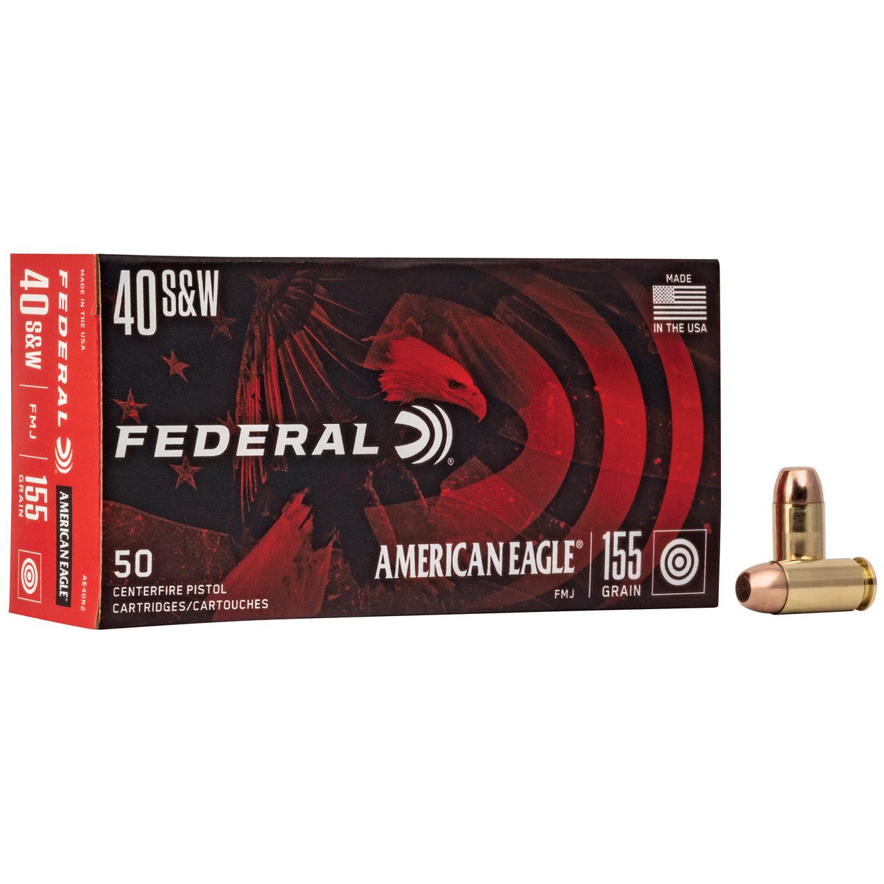 1000-Rounds Federal American Eagle .40 S&W (FMJ, 155 Grain)