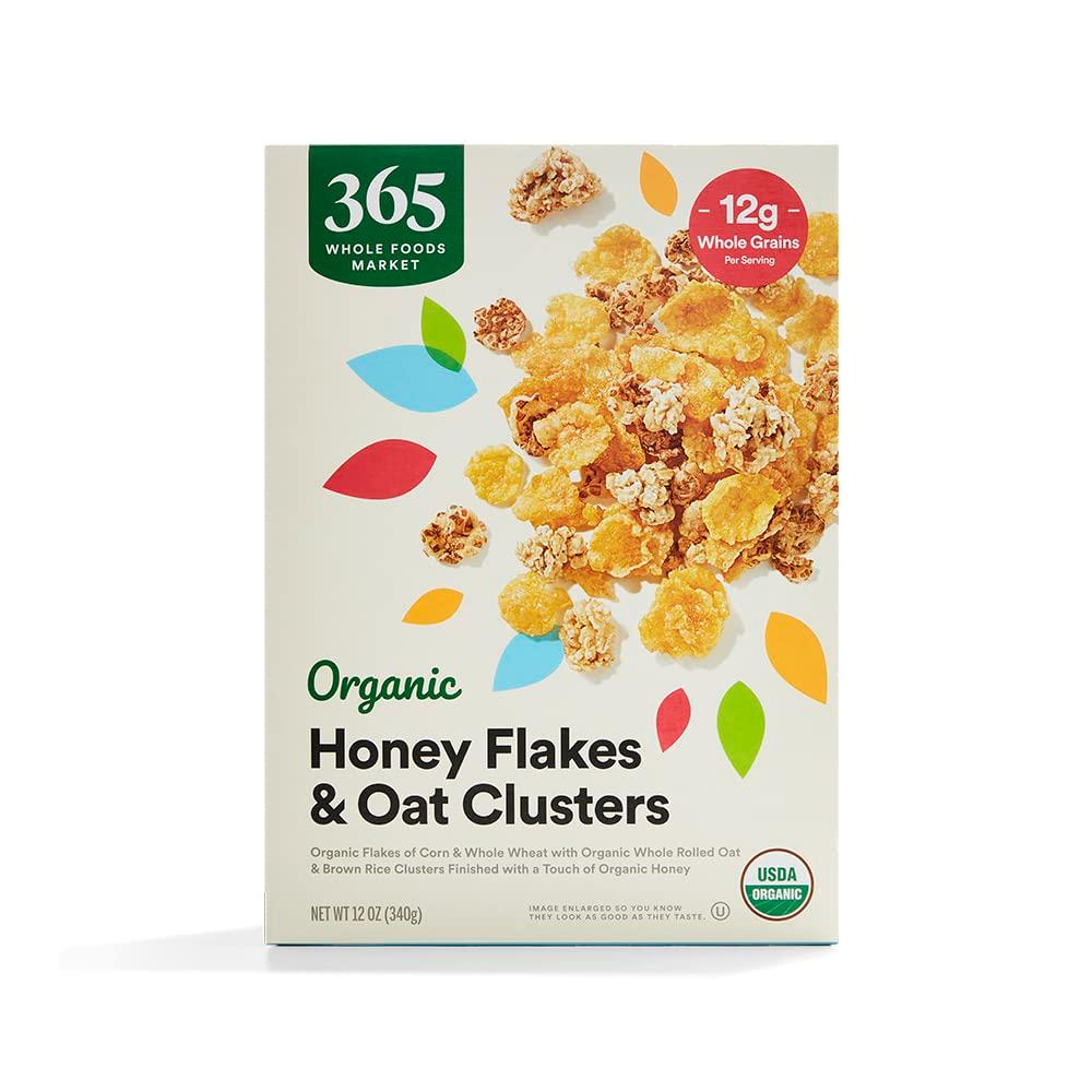 365 by Whole Foods Organic Honey Flakes And Oat Clusters, 12 oz.