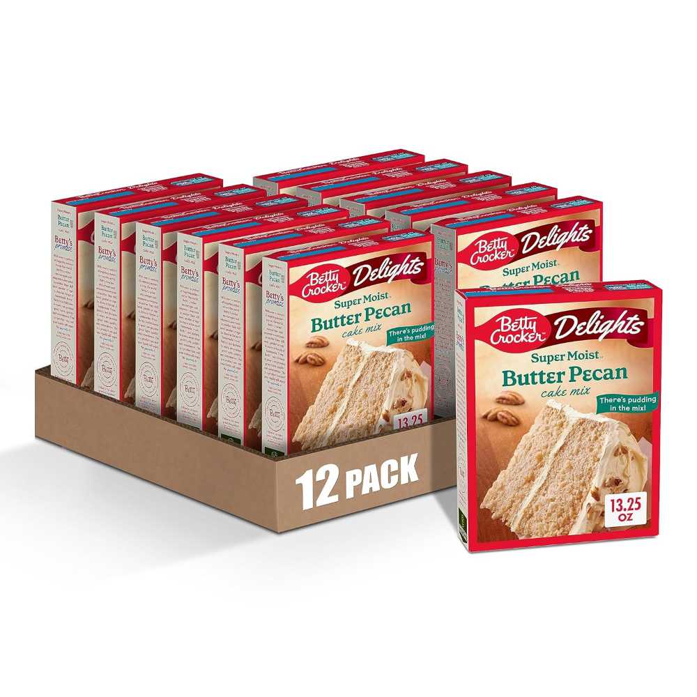 12-Pack Betty Crocker Butter Pecan Cake Mix, 13.25 oz.